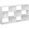 Image de sweeek - Bibliothèque Design asymétrique Blanche. Pieter. 3 étagères. 12 Compartiments de Rangement