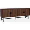 Image de sweeek - Meuble TV. Bazalt. Quatre Portes. Deux étagères. L 157.5 x l 39 x H 60cm