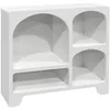 Image de sweeek - Buffet Organique Plusieurs niches 4 Compartiments. Buffet Bas. Effet Bois Blanc 90cm