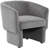 Image de Alice's Garden sweeek - Fauteuil Relax en Tissu avec Forme de Dossier et piètement arrondis Gris foncé