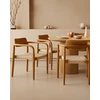 Image de Uniqka - Lot de 2 chaises Kimo en teck massif et corde beige- marron OS
