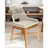 Image de UNIQKA KOS - Chaise Dossier Haut en Teck Massif et Corde Naturelle Beige