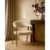 Image de Uniqka - 2 Chaises salle à manger Soria en tissu beige 61x63x90cm OS