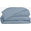 Image de Morphea France Housse De Couette 140x200 cm Bleu Gris 100% Coton Peigné Longues Fibres Housse De Couette Blanche - Lavable en Machine Doux & Ultra-Respirant pour des Nuits Confortables