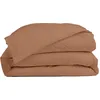 Image de Morphea France Housse De Couette 200x200 cm Terracotta 100% Coton Peigné Longues Fibres Housse De Couette Blanche - Lavable en Machine Doux & Ultra-Respirant pour des Nuits Confortables