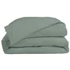 Image de Morphea France Housse De Couette 200x200 cm Vert 100% Coton Peigné Longues Fibres Housse De Couette Blanche - Lavable en Machine Doux & Ultra-Respirant pour des Nuits Confortables