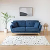 Image de CONCEPT USINE | Canapé Scandinave en Velours Côtelé | HOGA Bleu | 3 Places + 2 Coussins | Canapé Moderne Design avec Accoudoirs | Coussins d'Appoint, Dossier, Assise Déhoussables | Largeur 190 cm