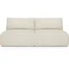 Image de HOMIFAB Canapé Convertible 3 Places Jasper Velours Côtelé Beige 190x103x78 cm Coffre Rangement