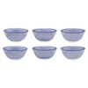 Image de Björn, Collection Pattern, Lot de 6 Bols Petit-déjeuner en Porcelaine, Bleu Foncé - Compatible Micro-ondes et Lave-vaisselle