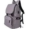Image de Sac à dos Baby On Board - Freestyle Chicago (Gris/Noir) avec Compartiment Repas Isotherme et Port USB Inclus