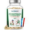 Image de NUTRI & CO Probiotique Flore Intestinale - 60 Milliards UFC/jour - 9 Souches dont 2 Lactobacillus Brevetées - 60 Gélules Gastro-Résistantes aux Enzymes Digestives - Conditionné en France