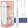 Image de NEOPULSE NEOSONIC®   Brosse à dents électrique sonique   Autonomie 3 mois   15 réglages, 5 modes × 3 intensités   Minuteur 2 min, alertes toutes les 30 sec   Recharge USB-C   2 têtes incluses - Blanc