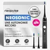 Image de NEOPULSE® - NEOSONIC® - Brosse à Dents Électrique Technologie Sonique + 2 Têtes de brosse - Rechargeable USB-C - 3 Mois d'Autonomie - 15 Réglages - Minuteur - Compatible NEOKIDS- Garantie 2 Ans - Noir