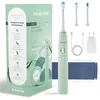 Image de NEOPULSE NEOSONIC®   Brosse à dents électrique sonique   Autonomie 3 mois   15 réglages, 5 modes × 3 intensités   Minuteur 2 min, alertes toutes les 30 sec   Recharge USB-C   2 têtes incluses - Verte