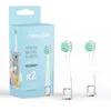 Image de NEOPULSE® - Lot de 2 Recharges Têtes de Brosse Vertes Nylon Ultra-souples - Brosse à Dents Électrique Sonique Bébé NEOBABY® - De 0 à 3 ans -Dès la première dent - Adapté à la morphologie des bébés