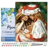 Image de Figured'Art Peinture par Numéro Adulte avec Cadre Jeunes Filles Lisant - Renoir - Activité Manuelle Kit de Loisir Créatif DIY Numéro d'Art Complet - 40x50cm toile tendue sur châssis