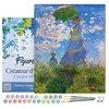 Image de Figured'Art Peinture par Numéro Adulte avec Cadre La Promenade - Monet - Activité Manuelle Kit de Loisir Créatif DIY Numéro d'Art Complet - 40x50cm toile tendue sur châssis