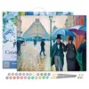 Image de Figured'Art Peinture par Numéro Adulte avec Cadre Rue de Paris, temps de pluie - G. Caillebotte - Activité Manuelle Kit de Loisir Créatif DIY Numéro d'Art Complet - 40x50cm toile tendue sur châssis