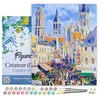 Image de Figured'Art Peinture par Numéro Adulte avec Cadre Rue de l'Épicerie, Rouen - Camille Pissarro - Activité Manuelle Kit de Loisir Créatif DIY Numéro d'Art Complet - 40x50cm toile tendue sur châssis