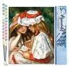 Image de Figured'Art Peinture par Numéro Adulte Jeunes Filles Lisant - Renoir - Activité Manuelle Kit de Loisir Créatif DIY Numéro d'Art Complet - 40x50cm sans châssis en bois