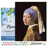 Image de Figured'Art Peinture par Numéro Adulte avec Cadre Vermeer La Jeune Fille à la Perle - Activité Manuelle Kit de Loisir Créatif DIY Numéro d'Art Complet - 40x50cm toile tendue sur châssis