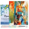 Image de Figured'Art Peinture par Numéro Adulte avec Cadre Beauté en couleurs - Activité Manuelle Kit de Loisir Créatif DIY Numéro d'Art Complet - 40x50cm toile tendue sur châssis