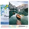 Image de Figured'Art Peinture par Numéro Adulte avec Cadre Barque et lac de Montagne Taille - Activité Manuelle Kit de Loisir Créatif DIY Numéro d'art Complet - 40x50cm Toile tendue sur châssis