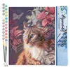 Image de Figured'Art Peinture par Numéro Adulte Chat fleurs et papillon - Activité Manuelle Kit de Loisir Créatif DIY Numéro d'Art Complet - 40x50cm sans châssis en bois