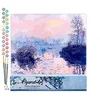 Image de Figured'Art Peinture par Numéro Adulte Claude Monet Soleil couchant sur la seine à lavacourt - Activité Manuelle Kit de Loisir Créatif DIY Numéro d'Art Complet - 40x50cm sans châssis en bois