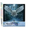 Image de Figured'Art Peinture par Numéro Adulte Chouette porteuse de croix - Activité Manuelle Kit de Loisir Créatif DIY Numéro d'Art Complet - 40x50cm sans châssis en bois