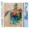 Image de Figured'Art Peinture par Numéro Adulte Tortue - Activité Manuelle Kit de Loisir Créatif DIY Numéro d'Art Complet - 40x50cm sans châssis en bois