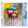 Image de Figured'Art Peinture par Numéro Adulte Farandoles de parapluies 2 - Activité Manuelle Kit de Loisir Créatif DIY Numéro d'Art Complet - 40x50cm sans châssis en bois
