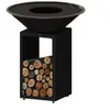 Image de Brasero b.b.o 88 acier noir mat Oyat