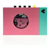 Image de We are Rewind Lecteur cassette portable   Enregistreur cassette avec connexion Bluetooth haut-parleur ou casque, câble audio 3,5 mm   (Edith, rose et vert)