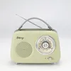 Image de Halterrego Enceinte/Radio rétro, RMS 5W, Bluetooth, Radio FM, Lecteur USB, Aux in, Batterie Rechargeable, Vert Olive