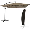 Image de Parasol déporté Molokai carré 2.7x2.7m Taupe avec manivelle. Parasol déporté inclinable, Rabattable et Rotatif avec Housse de Protection.