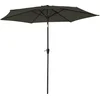 Image de Parasol Droit HAPUNA Rond 2,70m de diamètre Gris avec manivelle. Parasol Droit inclinable.