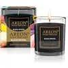 Image de areon Bien-être - Bougie parfumée dans un verre - Collection Premium - Durée de combustion jusqu'à 25 heures - Parfum : Black Crystal