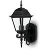 Image de Extérieur Rustique V-TAC Vintage Style E27 Lanterne murale ascendante (petite) noir mat IP44 pour jardin, façades, porche, couloirs, allées