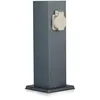 Image de Prise de jardin double V-tac VT-1155-2 8820-gris foncé