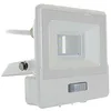 Image de V-TAC Projecteur LED d'extérieur avec puce Samsung 10 W avec capteur PIR de couleur blanche imperméable avec câble de 1 mètre, lumière blanche naturelle