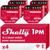 Image de Shelly 1PM Gen3 - Interrupteur Connecté Wi-Fi, 1 Canal - 16A, Compteur d'énergie Intégré, Éclairage connecté, Puce Shelly 8 MB, app iOS Android, Compatible Alexa, Google Home - Lot de 4