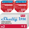 Image de Shelly Plus 1PM - Module relais interrupteur connecté Wi-Fi 16A, Compteur d'énergie intégré, Domotique lumières connectées, Compatible Alexa Google Home, App iOS Android - Lot de 2