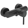 Image de Ideal Standard Ceraline Mitigeur Douche Mural Noir Mat Economie d’eau Aérateur intégré Rosaces Rondes BC200XG