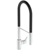 Image de Ideal Standard   Gusto Mitigeur de cuisine, Semi Pro, avec vaporisateur extractible et d'un double spray, bec pivotant à 360°, 6,3 l/min, facile à installer avec la fixation EasyFix+, Chrome