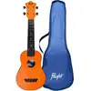 Image de Flight Travel Series TUS35 ukulélé soprano de voyage orange avec housse
