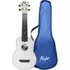 Image de Flight Travel Series TUS35 White ukulélé soprano avec gigbag