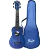 Image de Flight Travel Series TUS35 ukulélé soprano de voyage bleu foncé avec housse