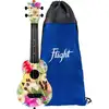 Image de Flight Ultra Travel Series UTS-42 Summer Cat ukulélé soprano en plastique avec housse