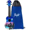 Image de Flight Ultra Travel Series UTS-42 Snow ukulélé soprano en plastique avec housse